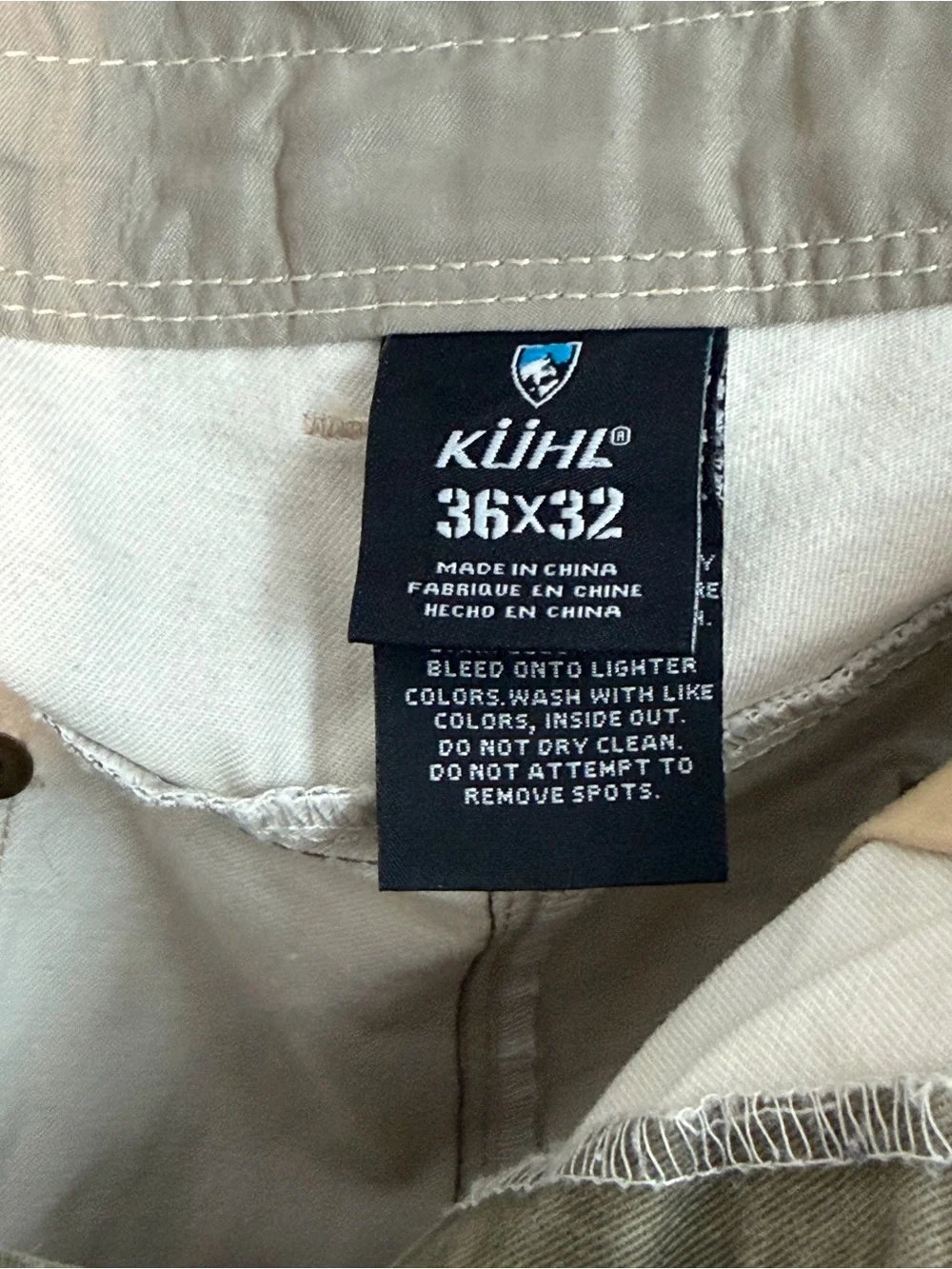 KÜHL RYDR Vintage Patina Pants Olive Green Canvas Workwear Hiking 36x32